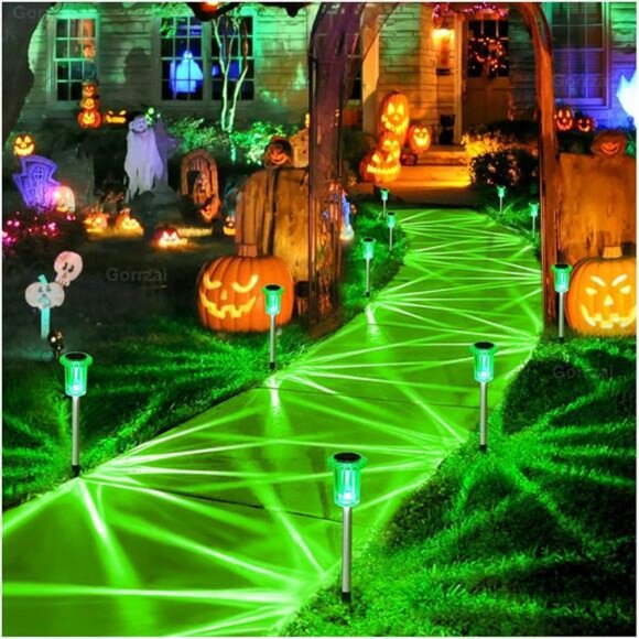 Halloween Solar Lights Outdoor 10 Pack Solar Pathway Lights Outdoor Halloween - Picture 5 of 8